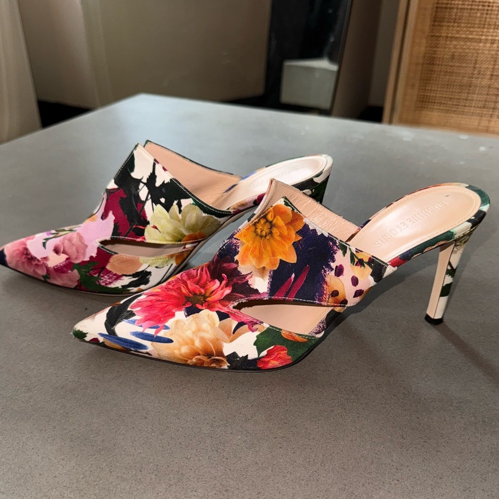 Cushnie & Ochs floral pointed toe pumps mules floral size 40